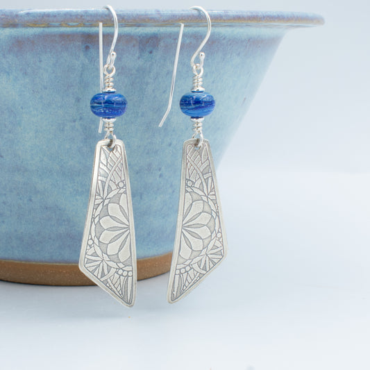 Dutch Blue Wing Earrings