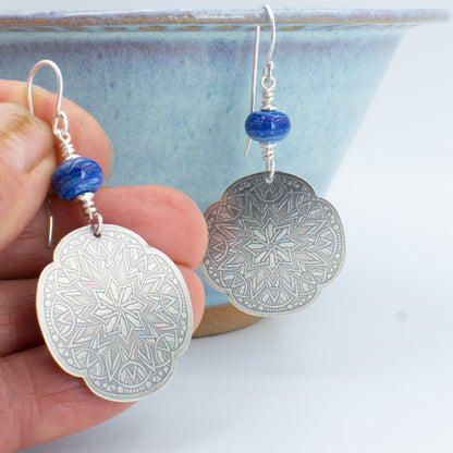 Dutch Blue Dangle Earrings