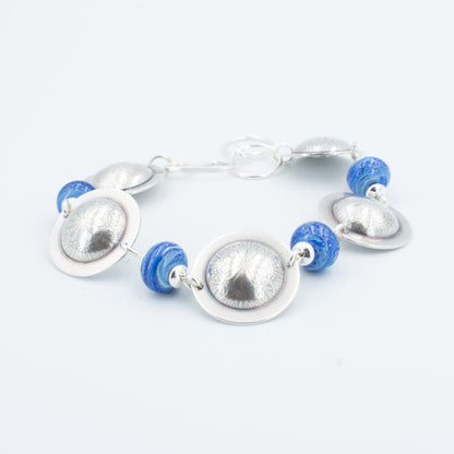 Dutch Blue Puff Beaded Bracelet