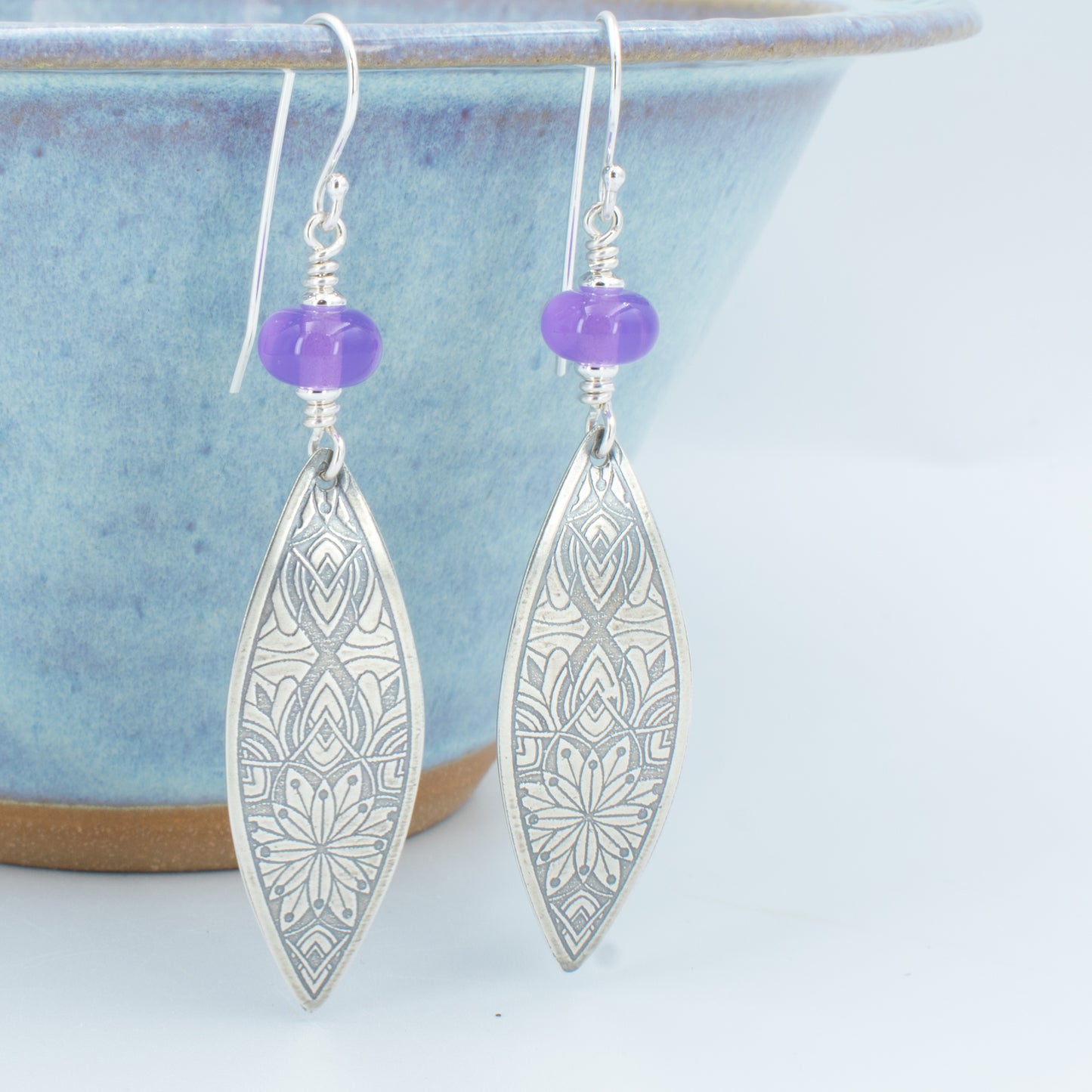 Lilac Double Mandala Earrings