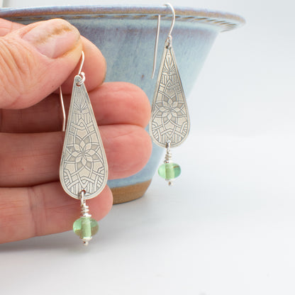 Peridot Small Tear Drop Earrings