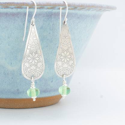 Peridot Small Tear Drop Earrings
