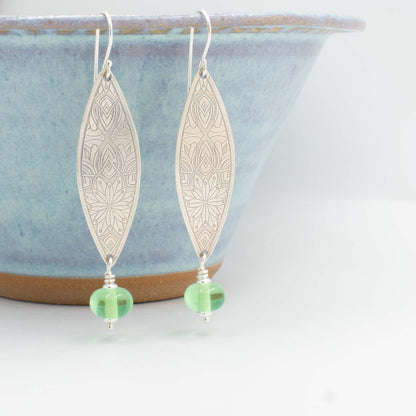 Peridot Double Mandala Earrings