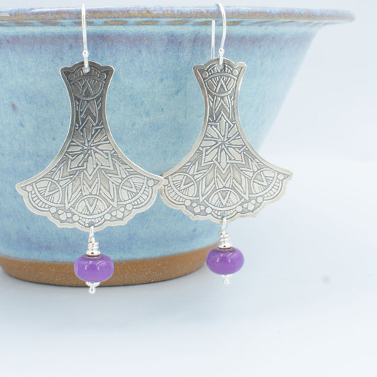 Lilac Fiesta Skirt Earrings