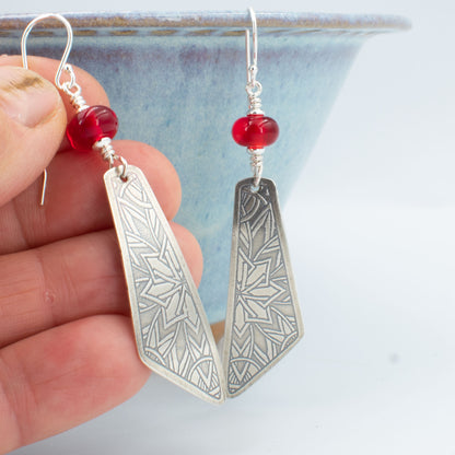 Sangria Wing Dangle Earrings