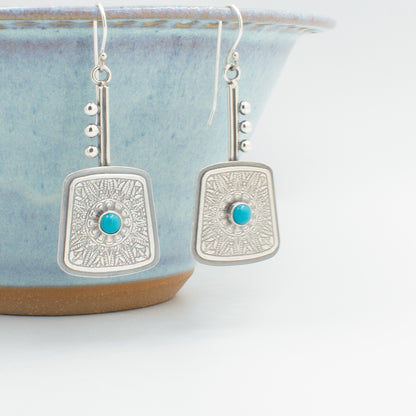 Sky Blue Modern Earrings