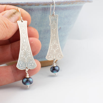 Stained Glass Long Lace Earrings