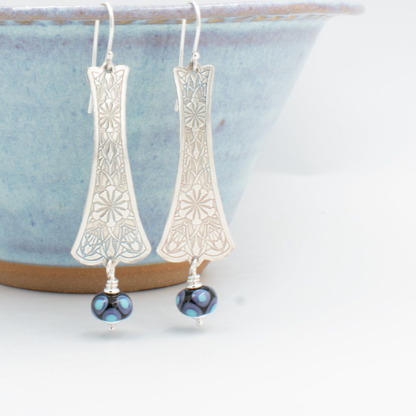 Stained Glass Long Lace Earrings