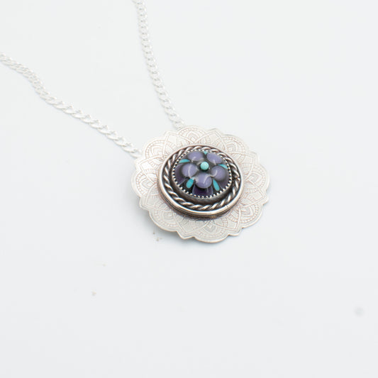 Stained Glass Mandala Necklace