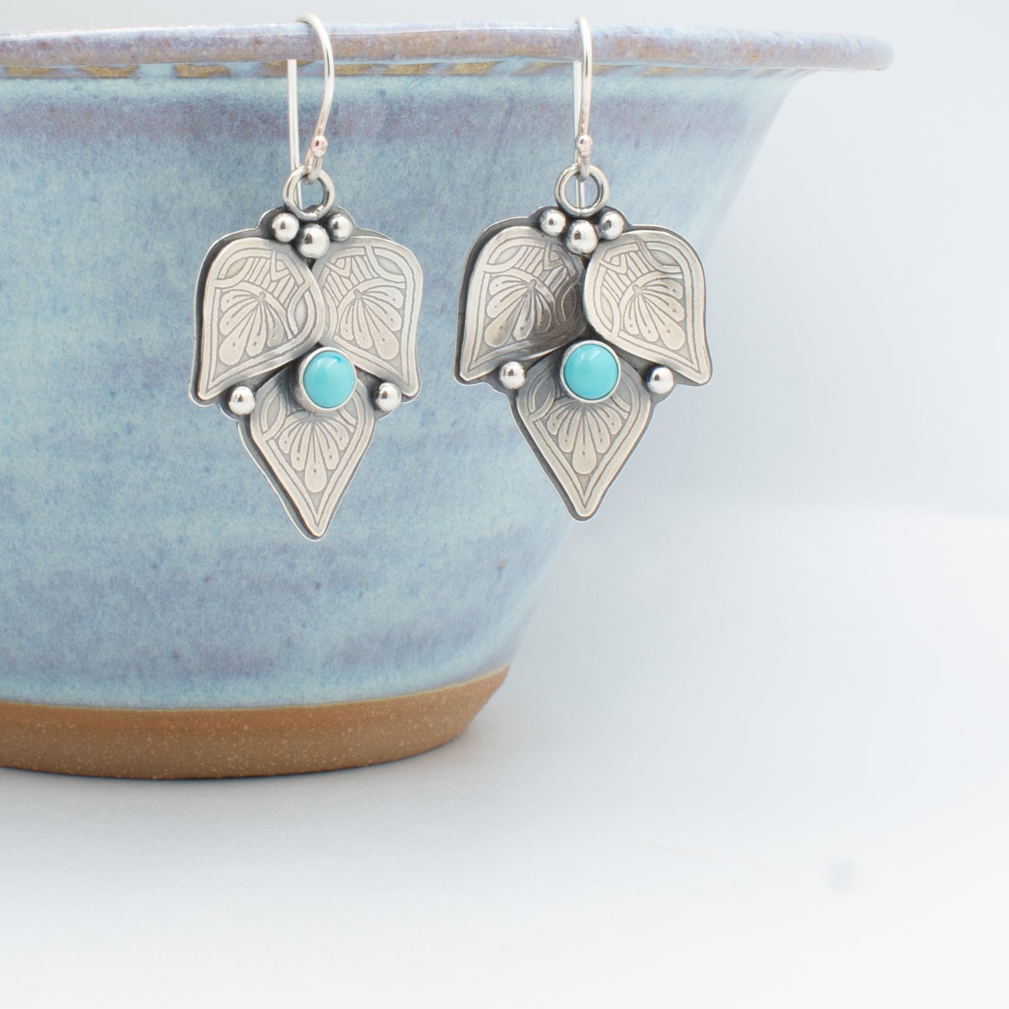 Turquoise Leaf Earrings