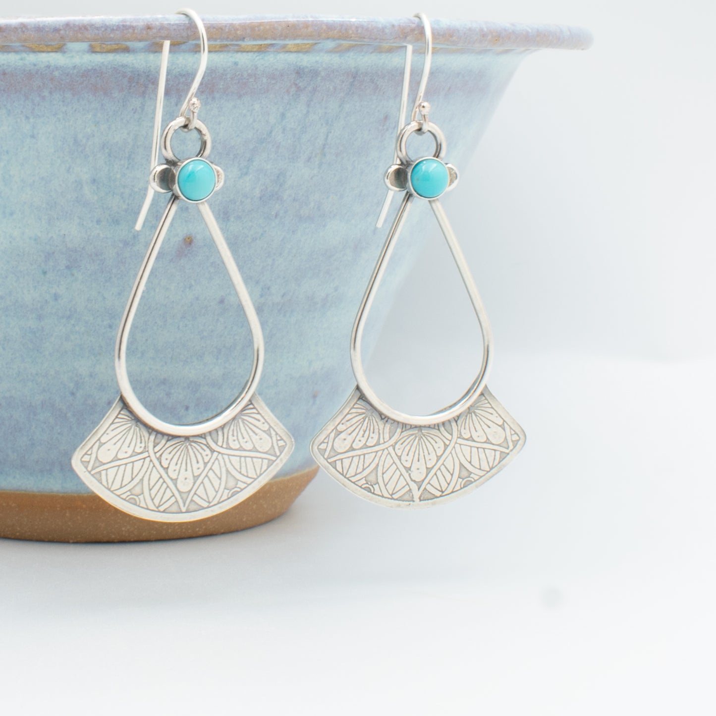 Turquoise Mini Skirt Hoop Earring