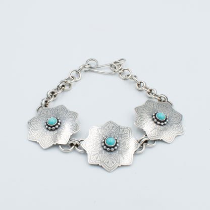Turquoise Mandala Chain Bracelet