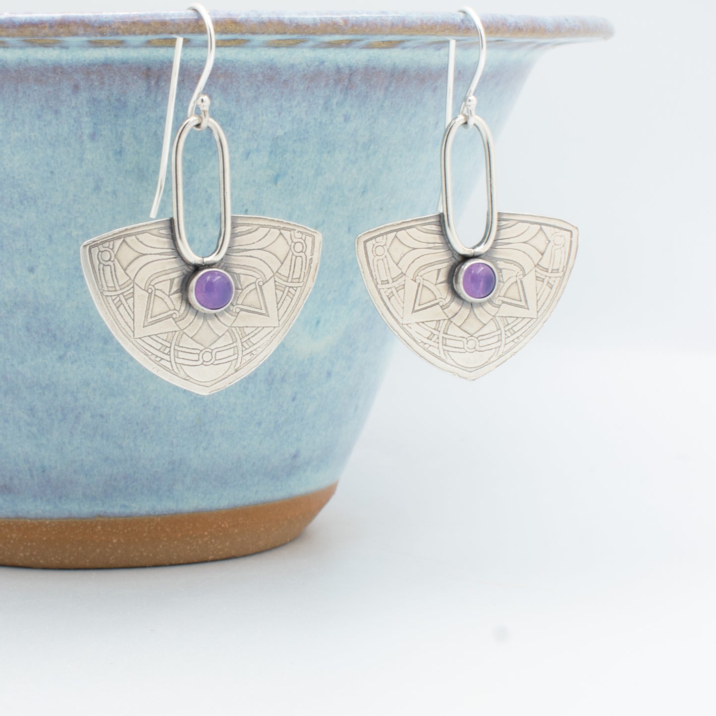 Wistaria Half Round Drop Earrings