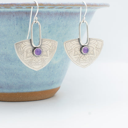 Wistaria Half Round Drop Earrings