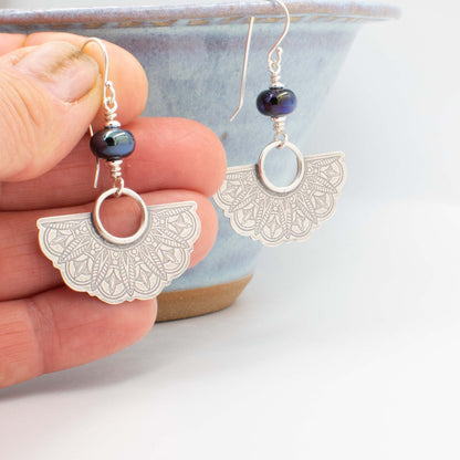 Phyche Half Mandala Earrings