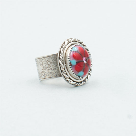 Viva Magenta and  Turquoise  Ring